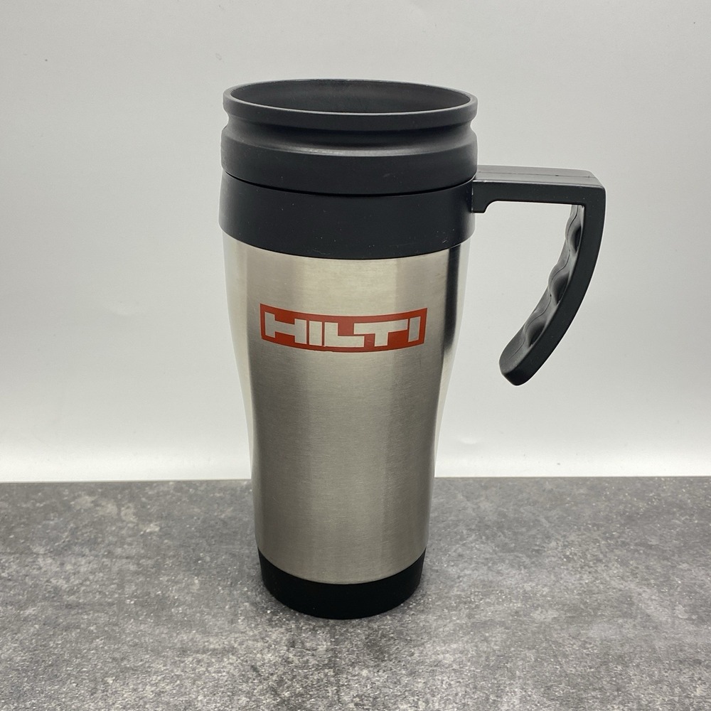 HILTI Logo Sweda 14oz Stainless Steel Travel Tumbler Coffee Mug Slide Lock Lid